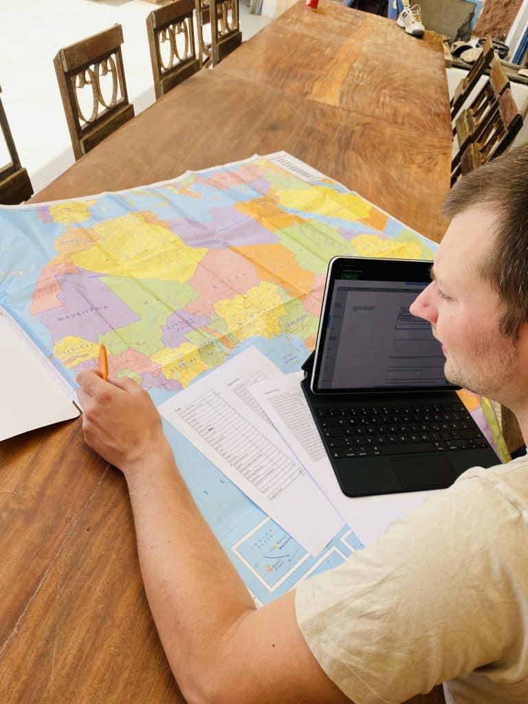 Planung der Route für den T5.Adventure
